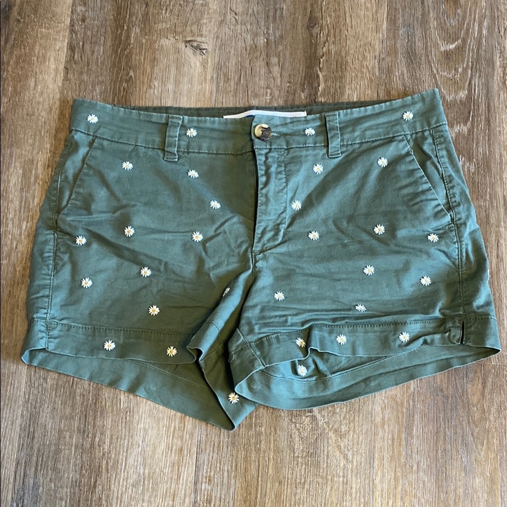 Green Floral Women's Shorts